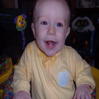 Brayden Eating the Newspaper
Sept. 23, 2005